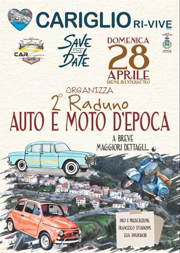 2° RADUNO AUTO E MOTO D'EPOCA 2024 Motoraduno Cariglio Cosenza